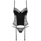 Obsessive Sharlotte Korsett og Tanga med Blonder Produktbilde 3