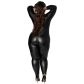NORTIE Fetish Wetlook Catsuit med Fransk Åpning Plus Size Produktbilde 3