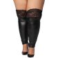 NORTIE Fetish Wetlook Hold-up Strømper Plus Size Produktbilde 2