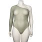 NORTIE Araceae One Sleeve Bodystocking Plus Size Produktbilde 4