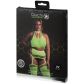 Ouch! Glow in The Dark Neongrønn Crop Top med Strømper Plus Size Emballasjebilde 90